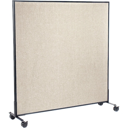 Interion By Global Industrial Interion Mobile Office Partition Panel, 60-1/4inW x 63inH, Tan 694962MTN